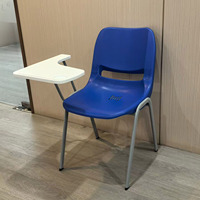 Chaise de formation moderne avec tablette d'écriture et panier à livres, chaise d'étudiant en plastique pour salle de classe et bureau