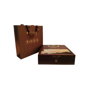 Caja de Regalo Rectangular de Madera con Estampado Dorado para Esencia de Cordyceps Sinensis, Empaque de Regalo Artesanal - Product Image 4