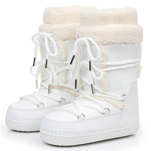 Bottes <span class=keywords><strong>de</strong></span> <span class=keywords><strong>ski</strong></span> en daim PU pour femmes Moon, hauteur genou, avec fonction antidérapante pour le <span class=keywords><strong>ski</strong></span>, pour filles - Product Image 3