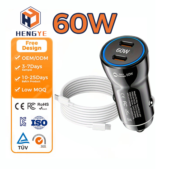 40W High Speed USB PD Type C Adapter Fast Charging Cell Phones Multi Port Phone Custom Logo Car Charger