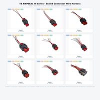 Kabel Harness UL11028 18AWG 600V TE Connectivity 776523-1 Konektor Otomotif 3 Pin Perakitan Kabel OEM