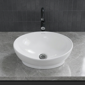 Lavabo de salle de bain moderne en céramique ivoire, petit, carré ou rectangulaire, à poser, en porcelaine, pour hôpital - Product Image 5