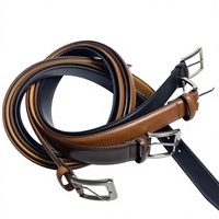 Sabuk Kulit Warna Solid Kustom untuk Pria dan Wanita, Sabuk Gesper Pin Kasual dan Modis Grosir.