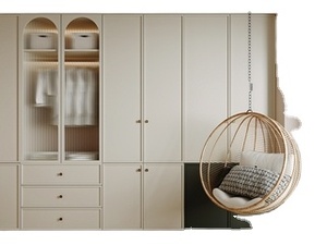 Meubles de placard classiques en bois avec porte coulissante Taille personnalisée pour chambre à coucher-Design d'armoires modernes - Product Image 2