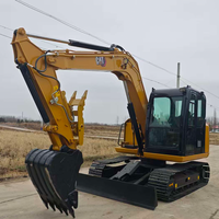 Mini-excavatrice sur chenilles CAT 308E2 d'occasion, 8 tonnes, faible nombre d'heures de travail, certifiée CE, en stock, à vendre