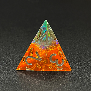 Dados de Resina Hechos a Mano de Color Amarillo para Juegos de Rol, Dados de <span class=keywords><strong>Goblin</strong></span> con Purpurina, Dados de Resina Personalizados para RPG - Product Image 3