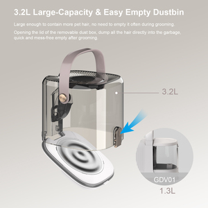 Kit Aspirador para Mascotas de 3.2L con Cortapelos Eléctrico y Cepillo Deslanador para Perros y Gatos - Product Image 4