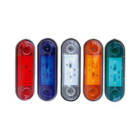 Nouvelles feux de gabarit latéraux LED ovales mini compacts 12V-24V étanches IP68 pour camions, remorques, fourgons et poids lourds - Vente en gros