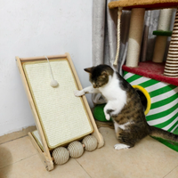 Leiben Planche à gratter pour chat en bois de sisal, murale, verticale, sans installation requise, résistante à l'usure et aux rayures