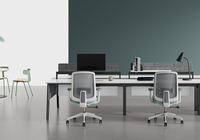 Chaise de bureau ergonomique en maille à dossier haut avec appui-tête réglable pour le travail à domicile