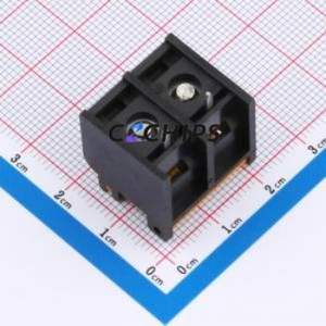 MXHB9500G-9.5-02P-BK01A-Cu-S-A Barrier Terminal Block Through hole,P=9.5mm Connector Three Sides 9.5mm 1x2P Straight Pin - Product Image 2