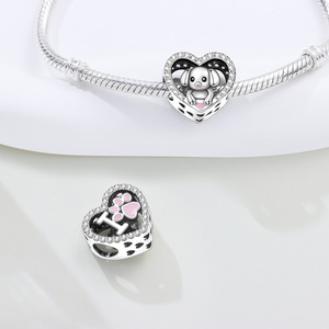 White copper "I <b>Love</b> Cute Pets" beads, unique, creative, versatile DIY <b>bracelet</b>, jewelry, accessory pendant - Product Image 5