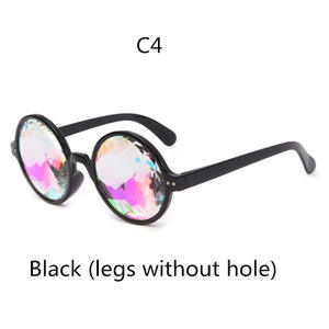 Gafas de Sol Redondas Personalizadas al por Mayor, Estilo Steampunk, para Hombres y Mujeres, Ideales para Festivales, Cosplay y Fiestas, con Lentes Caleidoscopio - Product Image 2
