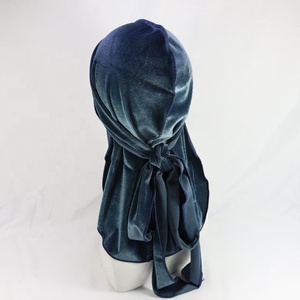HZM-18113 <span class=keywords><strong>Durag</strong></span> en velours premium pour hommes, extra long, avec sangles 360 Waves - Product Image 6