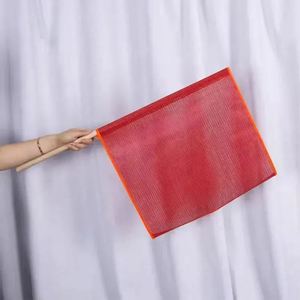 Factory Direct Sale Custom Size <b>Material</b> Orange <b>Red</b> Traffic Hand Safety Flag for Tarffic - Product Image 3