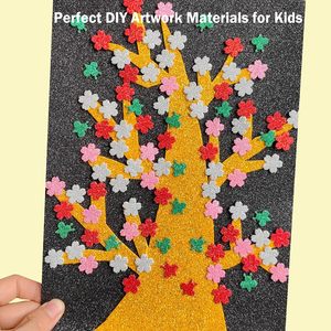 Láminas de Espuma Brillante Adhesiva al por Mayor, 10 Paquetes de Pegatinas de Papel <span class=keywords><strong>EVA</strong></span> Gruesas y Autoadhesivas para Proyectos Escolares - Product Image 6