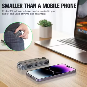 Laptop <b>Stand</b> Aluminum Portable Folding Desktop <b>Tablet</b> <b>Stand</b> Laptop Bracket with Anti-Slip for 10-17 Inch - Product Image 4