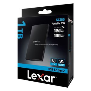 Lexar <b>External</b> <b>SSD</b> 1TB SL300 Black USB Type-C Type-A Laptop Storage - Product Image 2