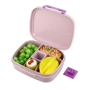 2024 BPA ücretsiz 1100ml çocuk yiyecekleri kavanoz yemek kabı okul aperatif konteyner için kolu ile kavrama ve açık hava etkinliği için kolay