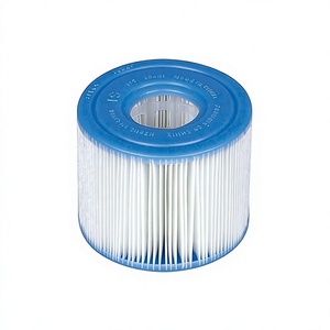 Cartouches de filtre de remplacement en dacron pour spa gonflable <span class=keywords><strong>Intex</strong></span> 29011E Type <span class=keywords><strong>S1</strong></span> PureSpa Easy Set (6 filtres) bleu et blanc - Product Image 1