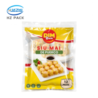 Sachet sous vide haute barrière en nylon PE sans BPA, imprimé sur mesure, de qualité alimentaire, pour dumplings congelés, siumai, dim sum, fruits de mer 500g 1kg