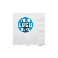 40x40cm 3-lagiges umwelt freundliches weißes jungfräuliches Holz papier 4-fach Servietten & Servietten 100/Pack Tasche für Cocktail partys