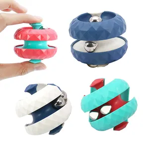 Magnetische Doolhof Bal Spinner Magische Kubus 3d Stress Release Metalen Kraal Draaiende Fidget Speelgoed Kraal Baan Bal Vingertop Spinner