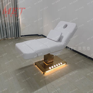 Lusso moderno elettrico 4 motore letto di bellezza professionale Spa letti rosa curvo ciglia per mobili da salone - Product Image 4