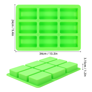 Molde de silicona resistente de alta calidad, <span class=keywords><strong>forma</strong></span> <span class=keywords><strong>Rectangular</strong></span> para jabón, bandeja de cubitos de hielo, moldes para hornear multiusos - Product Image 4