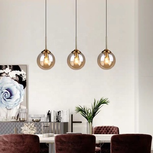 Lámparas Colgantes de Cristal Nórdicas, Lámpara Colgante Moderna Dorada, Decoración de Loft para el Hogar, Lámparas para Cafetería, Comedor, Cocina, <span class=keywords><strong>Dormitorio</strong></span> - Product Image 3