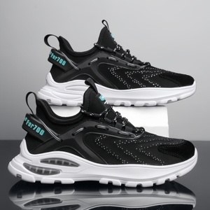 Chaussures de sport décontractées respirantes à surface tendance en maille avec semelle à coussin d'air pour hommes - Product Image 2