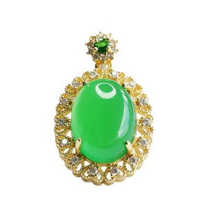 Collier Pendentif en Calcédoine Verte 2026, Agate Impériale, Grand Modèle, Vente en Gros Usine, Génération S3080204 - Product Image 4