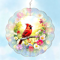 Tourniquet à vent en fer double face de haute qualité 25 cm, vierge pour sublimation, pour jardin et maison, personnalisable