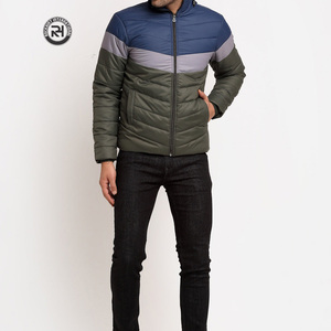 Chaqueta acolchada de invierno para hombre, personalizable, cuello levantado, logotipo frontal, transpirable, de secado rápido, diseño de estilo norte de alta calidad - Product Image 1