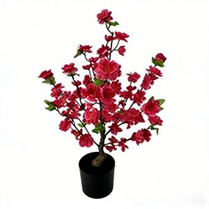 Planta Artificial de Flor de Durazno en Maceta, Bonsái Artificial de Flor de Durazno, Planta en Maceta con Flor de Durazno - Product Image 1