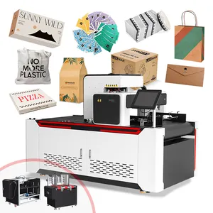 Neuer CMYK Vollfarbiger digitaler Einblatt-Tintenstrahl A3/A4 Drucker für Papierbecher und Kartons Flatbed-Etikettendrucker