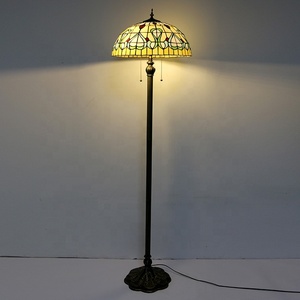 LongHuiJing lampada da terra in stile Tiffany reale 63 pollici lampada da terra in vetro colorato alto lampade da terra glicine - Product Image 1