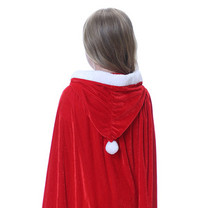 Kerstmantel Kinderen Roodkapje-kostuum Rode mantel Cosplay Prestatiekostuum Kerstmankostuum met capuchon Cape - Product Image 5