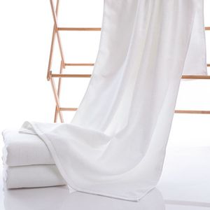 Vente en gros hospitalité personnalisé blanc 100% coton peigné pur coton hôtel serviette de bain - Product Image 3