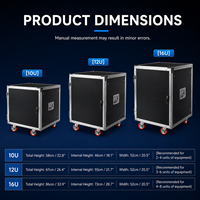Armoire d'amplificateur pour équipement audiovisuel OEM 10/12/16 espaces avec contreplaqué ignifuge 5 couches pour scène et studio