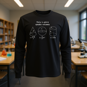 Questa maglietta a maniche lunghe con scritta "This Speaks Volumes Maths Science Geeky Pun" - Product Image 3