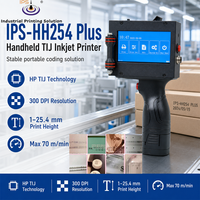 Impresora de Inyección de Tinta Portátil IPS-HH254 Plus, Máquina de Codificación TIJ de 25.4 mm, Impresora de Códigos de Barras de 70 m/min para Cartón, Madera y Acero