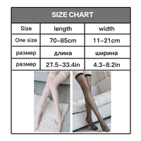 Bas noirs Chaussettes transparentes ultra-minces pour femmes sur le genou Long Tube Noir Sexy Blanc Mignon