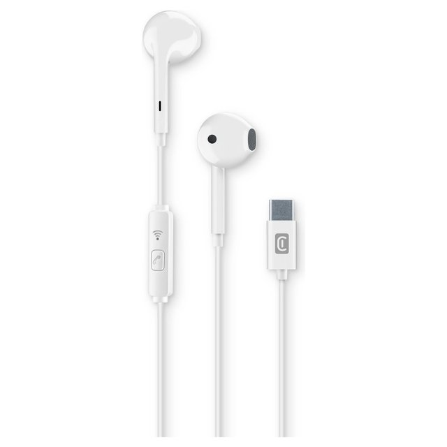 AUCAPSULETYPECW White Type-C In-Ear Wired Headphones with Microphone