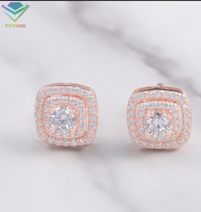 Expédition rapide, diverses boucles d'oreilles, argent sterling S925 plaqué or/blanc/or rose, boucles d'oreilles en moissanite couleur D VVS pour cadeau - Product Image 1