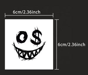 Jugo de hierbas temporal a prueba de agua de diseño fresco para <span class=keywords><strong>cara</strong></span> <span class=keywords><strong>sonriente</strong></span> brújula <span class=keywords><strong>tatuaje</strong></span> pegatina Ojo de estrella de cinco puntas para hombres y mujeres - Product Image 5