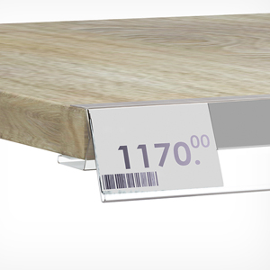 Porte-étiquettes de prix en plastique PVC Hookei, transparent et écologique, avec bande de présentation de données, taille personnalisable - Product Image 1
