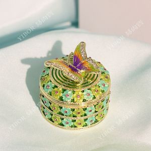 Promotion émail bibelot boîte à bijoux pour la décoration de la maison charmant porte-bijoux pour enfants petite boîte en métal - Product Image 3