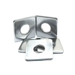 Custom Square Hole Zinc Plated Rectangular Metal Flat WashersM20 Stainless 316 Square Washer