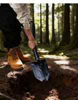 Pelle pliante multifonctionnelle pour le camping en plein air, pioche compacte, outil de creusement, pelle pliable portable, kit d'urgence pour la randonnée